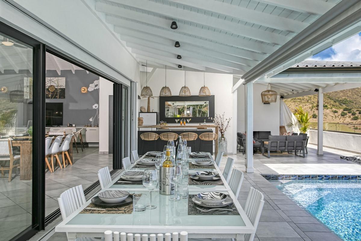 A louer villa vue mer Mont Vernont Saint Martin_ Terrasse - 8